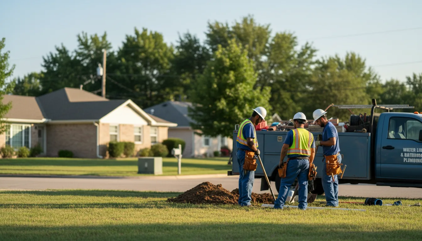 Residential water line and bathroom plumbing service in Sandborn, IN